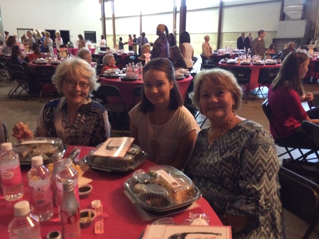 ExploreNLR's tweet photo. Our administrative manager, Karen Trevino, is modeling at today's #RunwayforaCause. Go Karen! @KomenArkansas http://t.co/rEQaWTj4pI