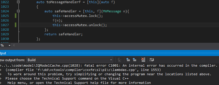 VS2015... simple case - 'this' double capture leads to internal compiler error once again