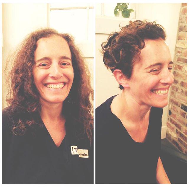 The curl doctor does it again!  A beautiful chop created by our stylist, Jarred. #haircut #vancouver #curlyhair