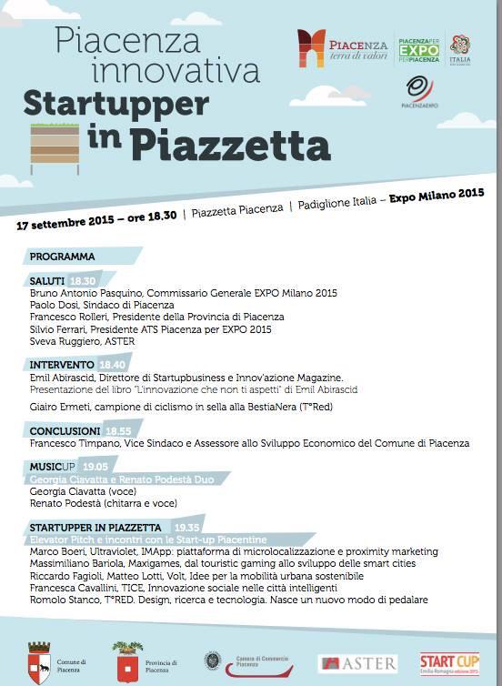 Startupper in #PiazzettaPiacenza per #PiacenzaInnovativa con @fratimpano <a href="/emilabirascid/">Emil Abirascid</a> <a href="/Aster_ER/">Aster</a> <a href="/giairoermeti/">giairo ermeti</a>