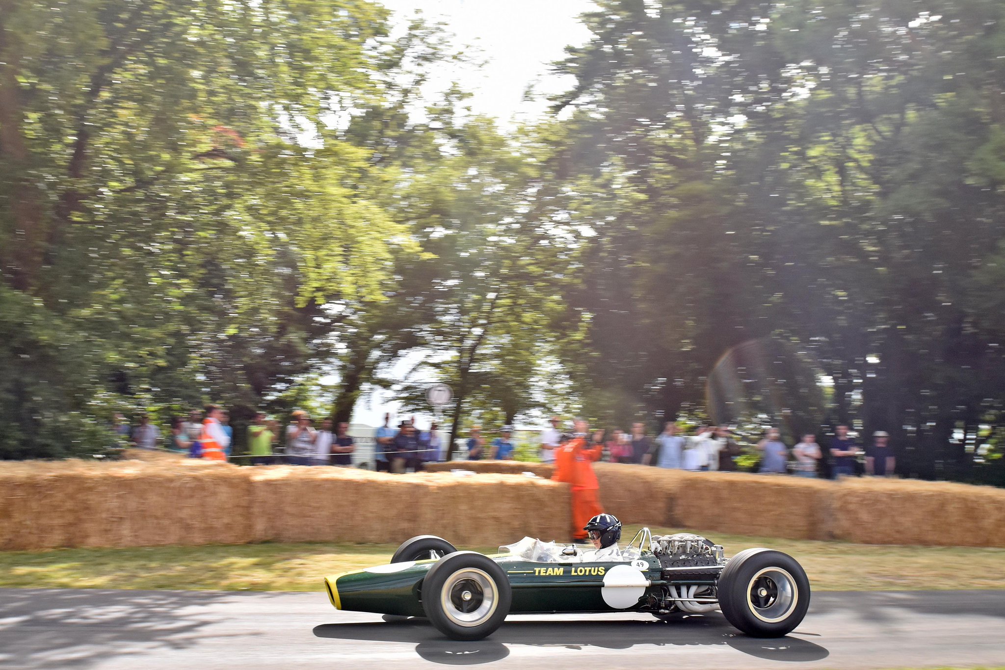 And a happy birthday too to Damon Hill, 55 today and seen here at in June his dad\s Lotus 49. 