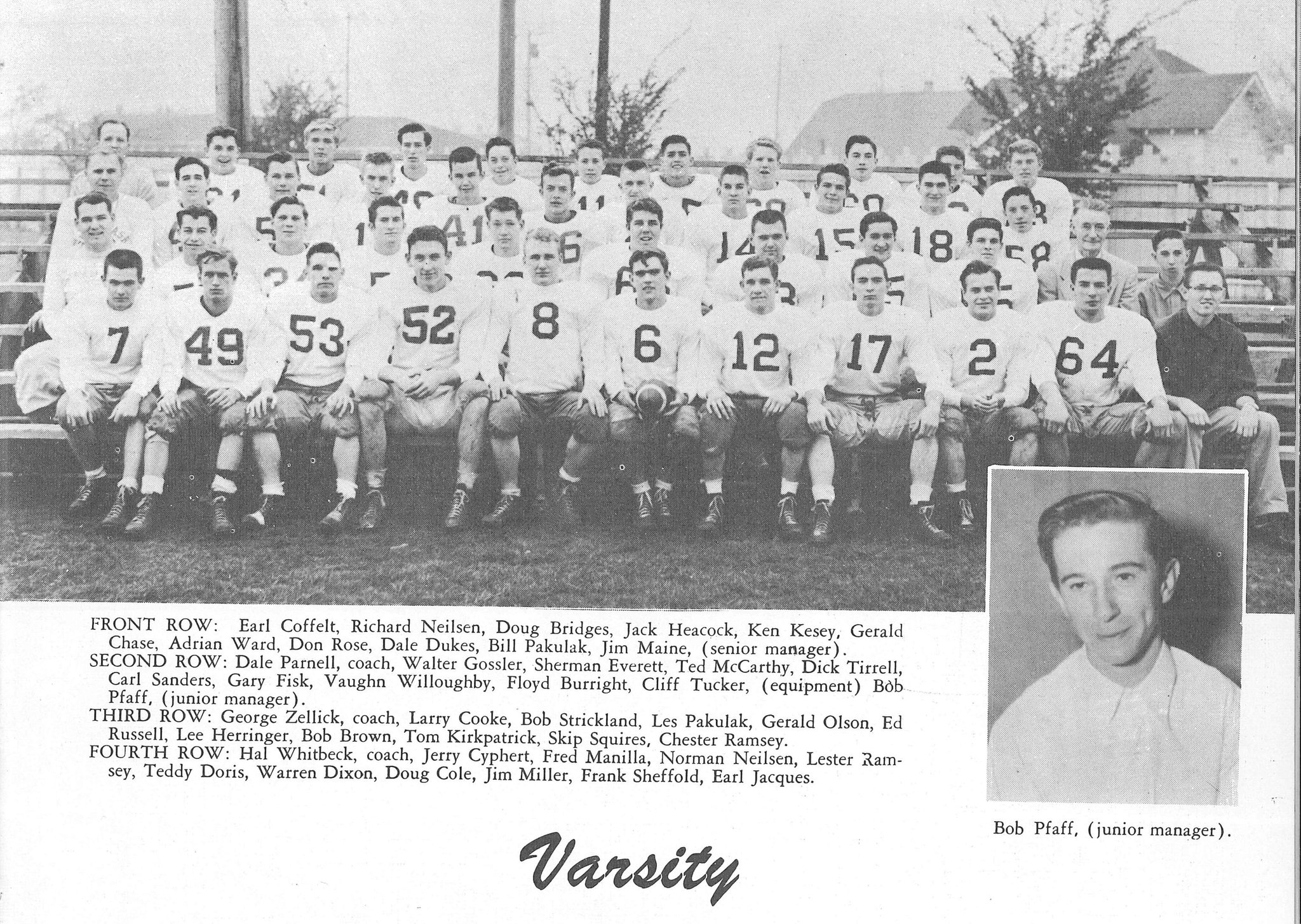 Happy birthday to Ken Kesey ( shown here with fellow varsity football mates in 1953! 