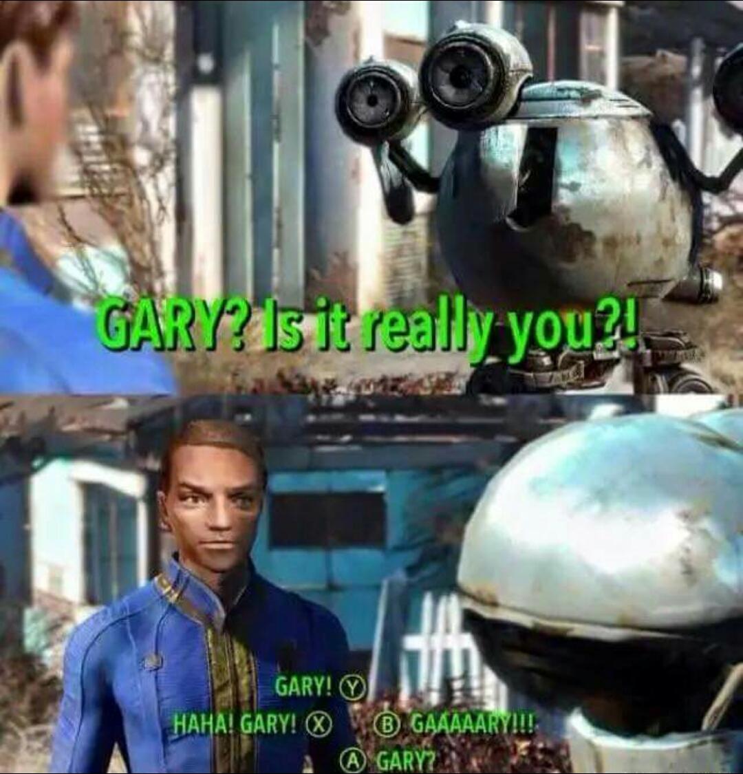 Falloutwastaken's tweet photo. Gary! http://t.co/8PupOZHt60