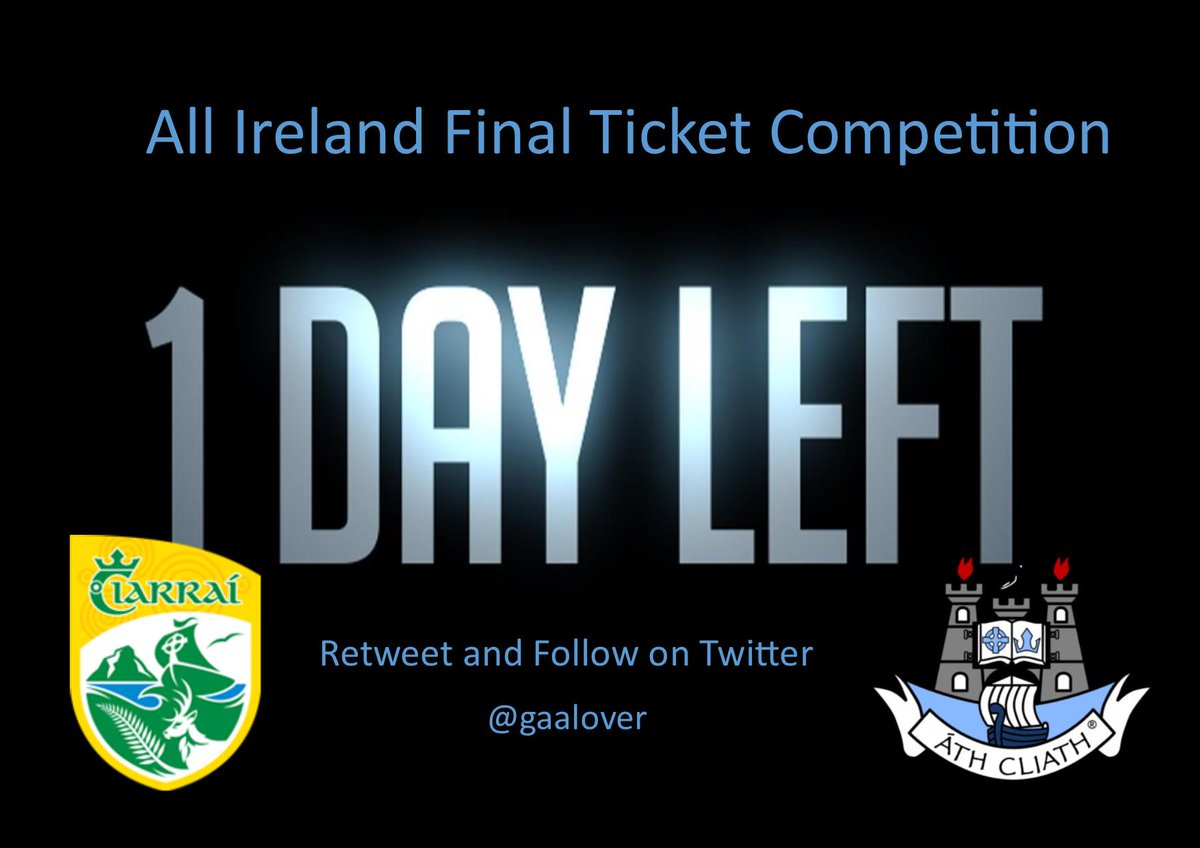 gaalover's tweet photo. Last day of our competition folks, Retweet and Follow, All will be revealed tomorrow night #GAAWayofLife #GAA http://t.co/v7KzwTn24A