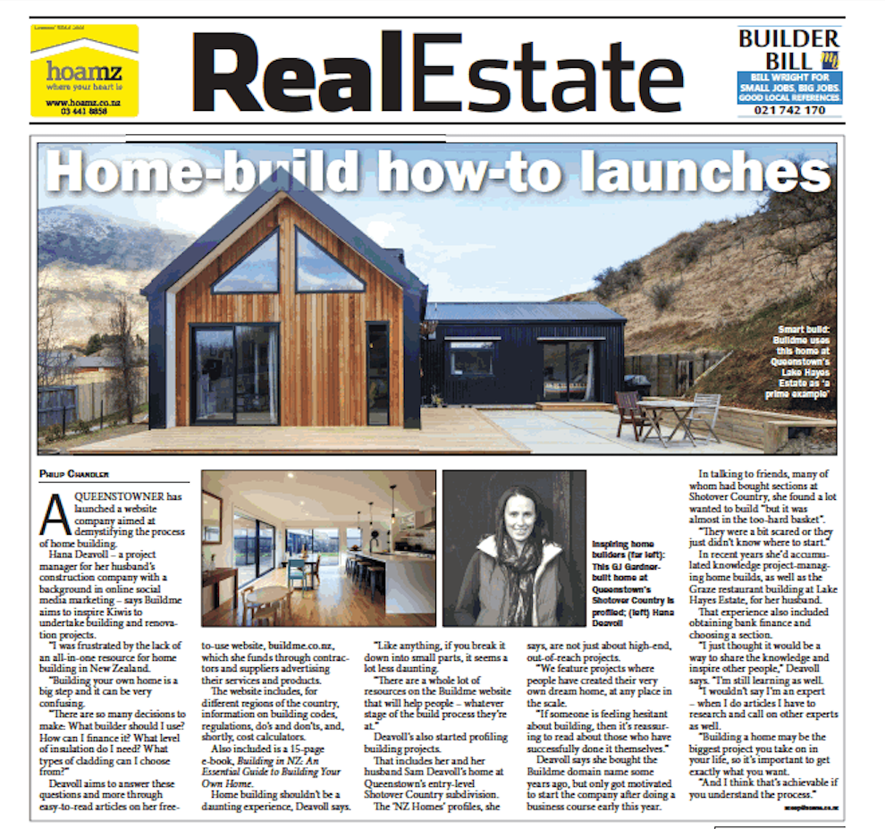 buildme_nz's tweet photo. Check out the article on us in @MountainScene this week! It's officially all systems go! #BuildingNZ #BuildingAdvice http://t.co/hFGkxogkTn