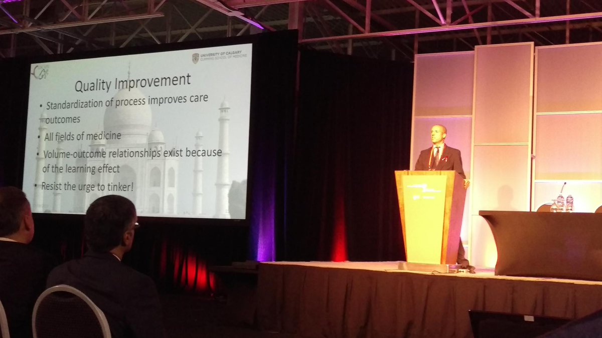 Dr. Michael Hill delivering the Hnatyshyn lecture <a href="/strokecongress/">CDN Stroke Congress</a>. Quality in clinical trials matters.