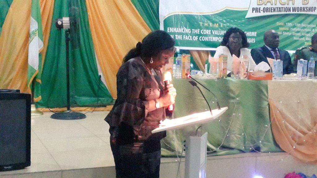 nysc_ng's tweet photo. Okuonghae Josephine (Mrs) DD planning given the vote of thanks to mark the end of #15BPreOrientation Workshop http://t.co/AaeUmYKKaX