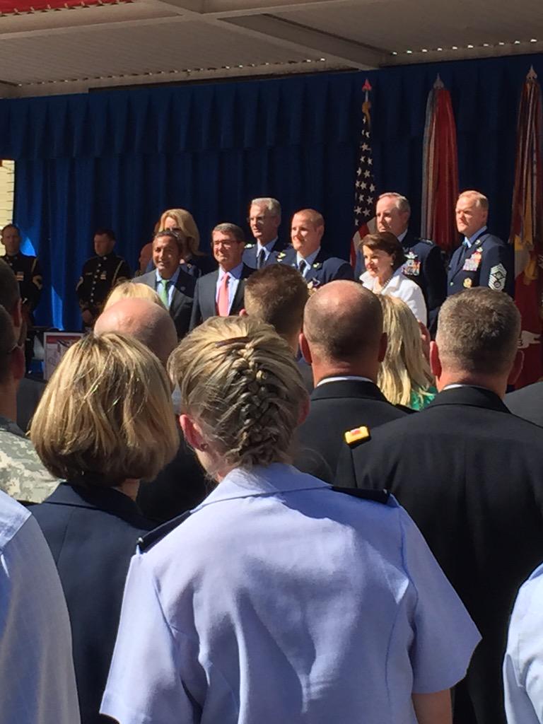 Kristinawong's tweet photo. .@RepBecerra here too for Pentagon ceremony honoring #FrenchTrain heroes, childhood friends fm CA. #CaliforniaProud http://t.co/EVzP2x6HFU
