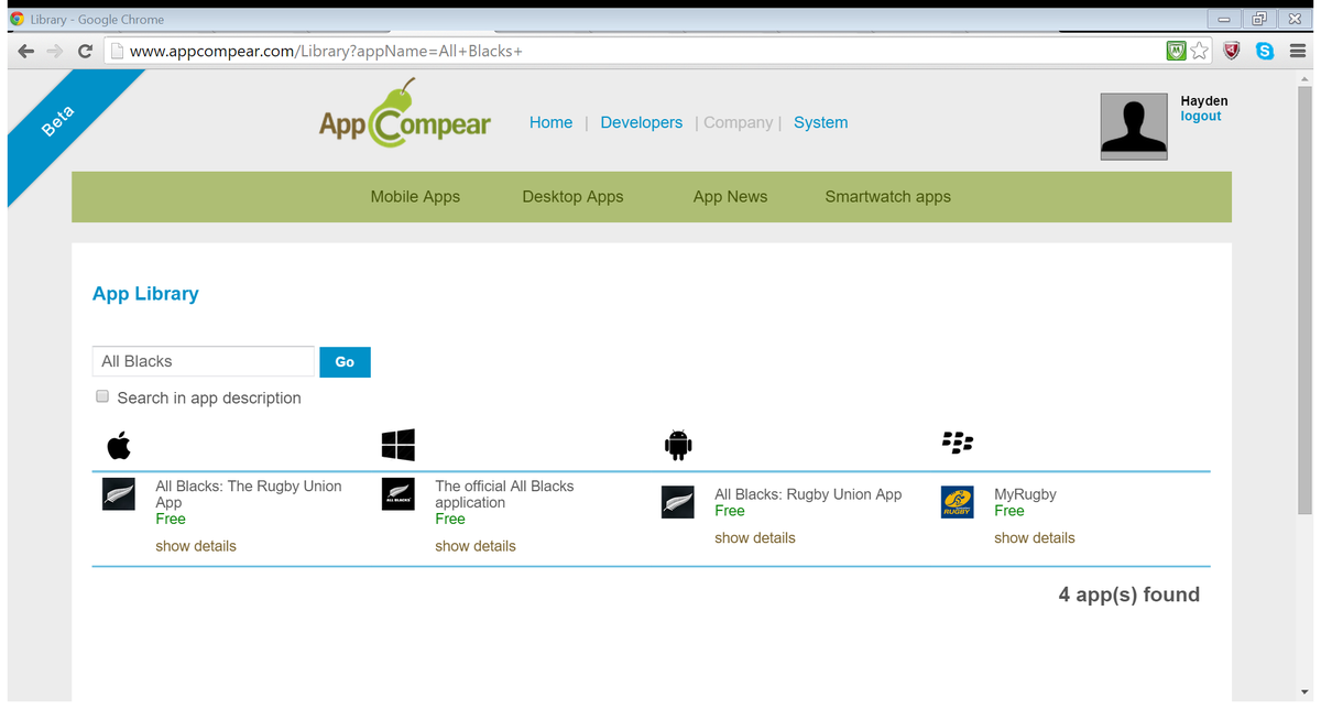AppCompear tweet picture