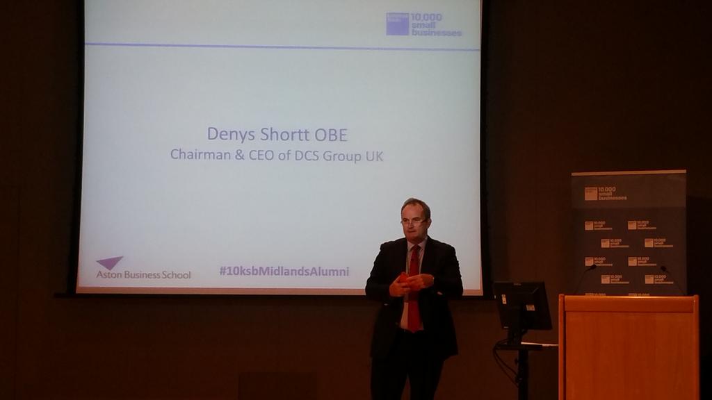 Denys Shortt OBE talking about his business journey. #inspiring #10ksbMidlandsAlumni