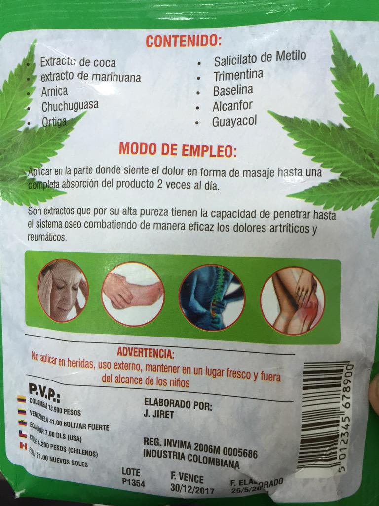 Charlatanería Coca, Marihuana y Arnica Lo venden en la puerta de almacenes,  buses y a 2000 pesitos #RealismoMágico