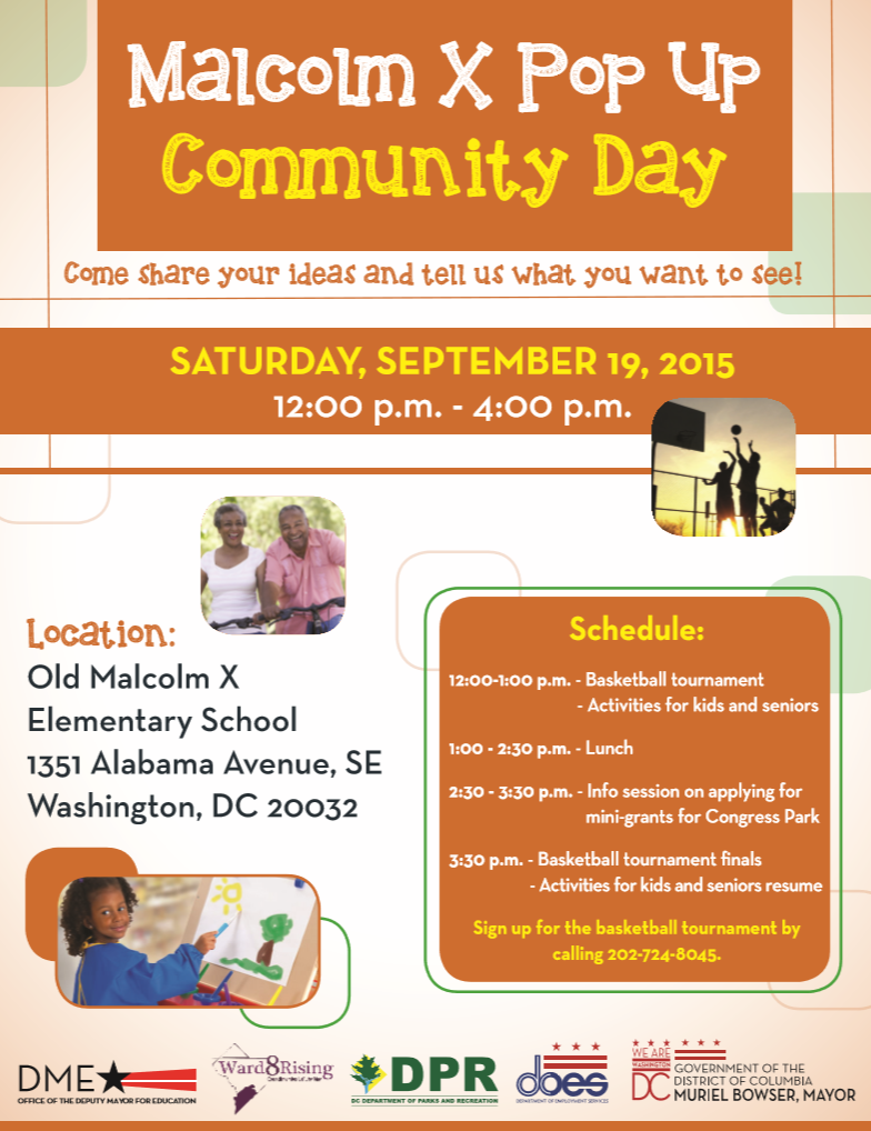 OCTODC's tweet image. Help spread the word! @TeamMuriel is hosting a community day with fun, food, basketball &amp;amp; more. 12-4 on 9/19.