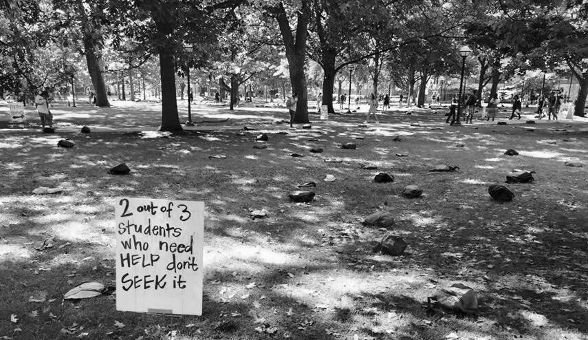 You are not alone, 1 in 4 college students struggle with their mental health, don't fear help. #SendSilencePacking