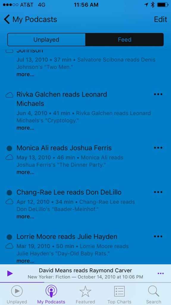 jasonbrush's tweet image. The custom theming for podcasts in iOS 9 renders the menus for some podcasts illegible :-/ #FormOverFunction
