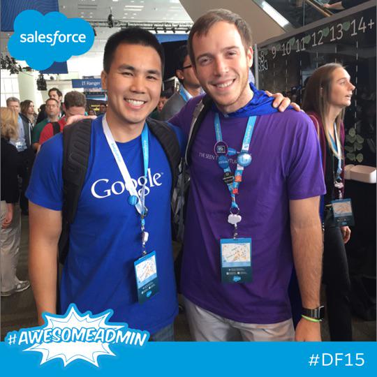 forcemonkey's tweet photo. Just found @dvdliu walking around! Happy #AdminDay !!!#GoAppHappy
 #DF15 @SalesforceAdmins @GoldCameraApp http://t.co/pqwv9M4ajW