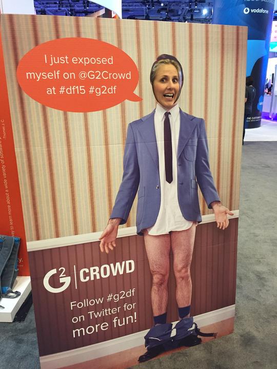 G2dotcom's tweet photo. @G2Adrienne likes naked marketing. Expose yourself at #df15 W736 & you could win: https://t.co/yuW3pF8DkR #g2df http://t.co/9f80eJUPxJ