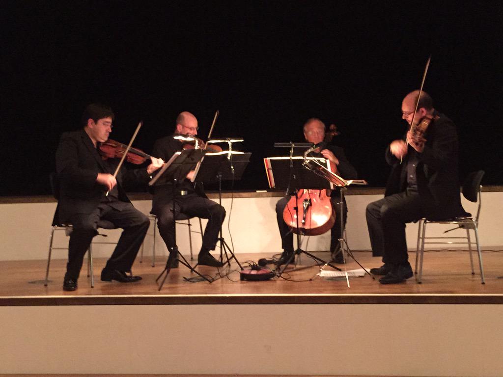 interact2015's tweet image. String Quartett of the Bamberg Symphony at the #INTERACT2015 Conference Banquet
