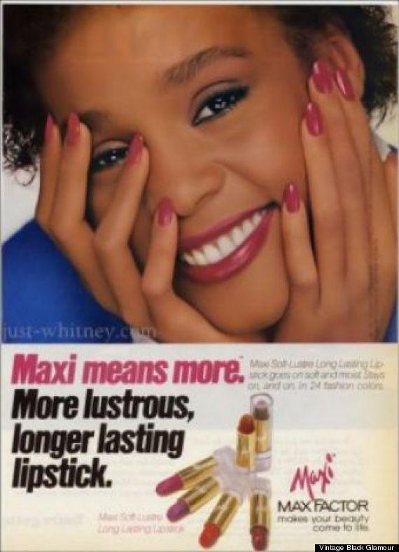 #TBT A young <a href="/WhitneyHouston/">Whitney Houston</a> in an early 80's vintage advertisement for <a href="/MaxFactorUK/">Max Factor UK</a>
