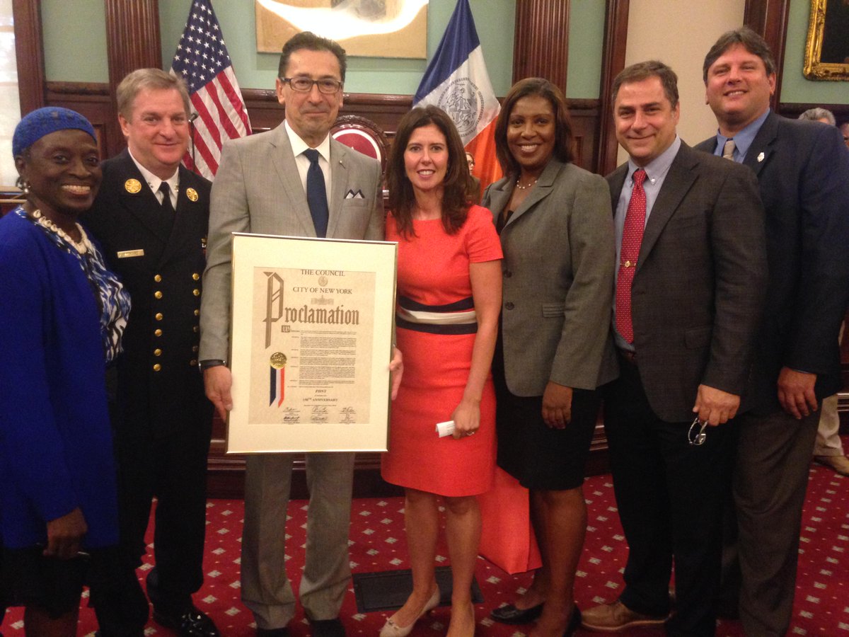 ElizCrowleyNYC's tweet photo. Honored to present the @FDNY with a proc honoring 150 years of dedicated service #NYCBravest #Local3621 #Local2507 http://t.co/JkN3GP3iqi
