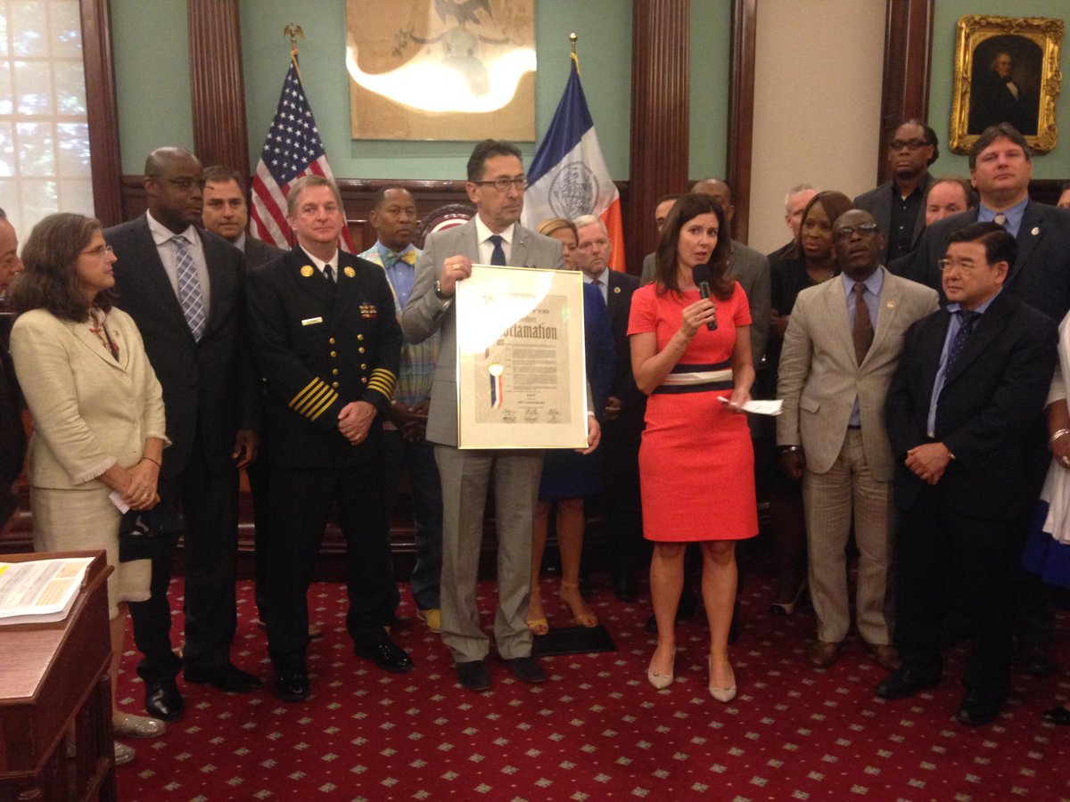 ElizCrowleyNYC's tweet photo. Honored to present the @FDNY with a proc honoring 150 years of dedicated service #NYCBravest #Local3621 #Local2507 http://t.co/JkN3GP3iqi