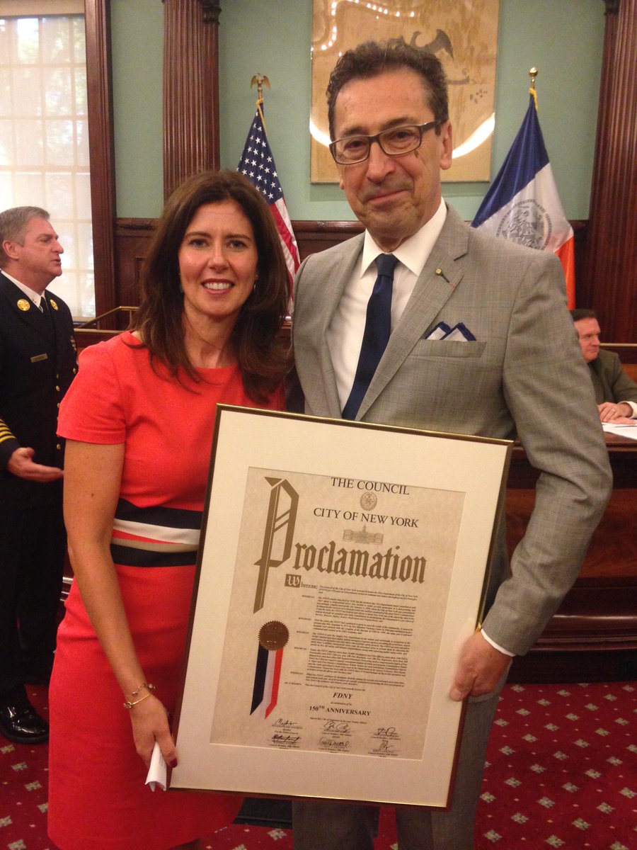 ElizCrowleyNYC's tweet photo. Honored to present the @FDNY with a proc honoring 150 years of dedicated service #NYCBravest #Local3621 #Local2507 http://t.co/JkN3GP3iqi