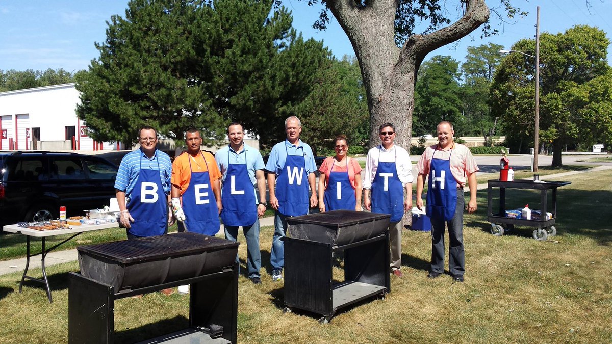 Our management team appreciates us and celebrates us in the best way: with food on a gorgeous day!