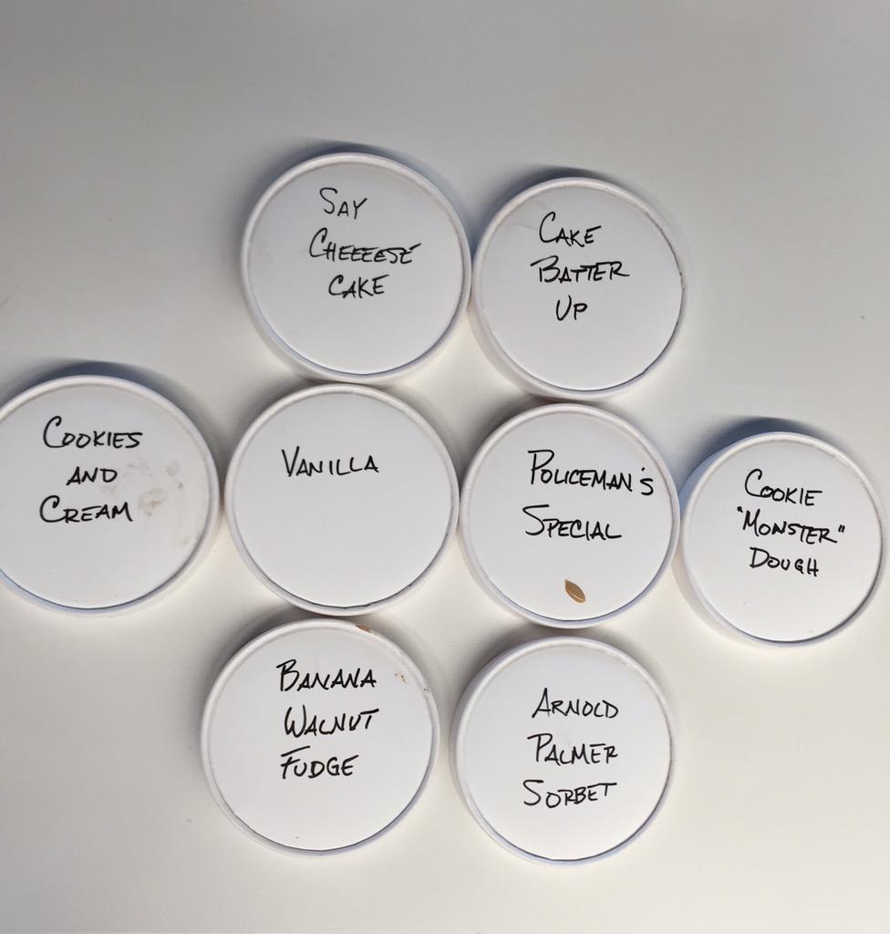 firstbuild's tweet photo. Job goals: working somewhere that feeds you @thecomfycow ice cream! What do you think of our flavor choices? http://t.co/03v8p2E85p