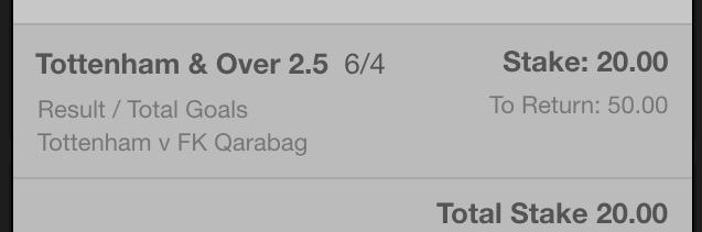 JustBetTips's tweet image. Hoping this comes off #THFC