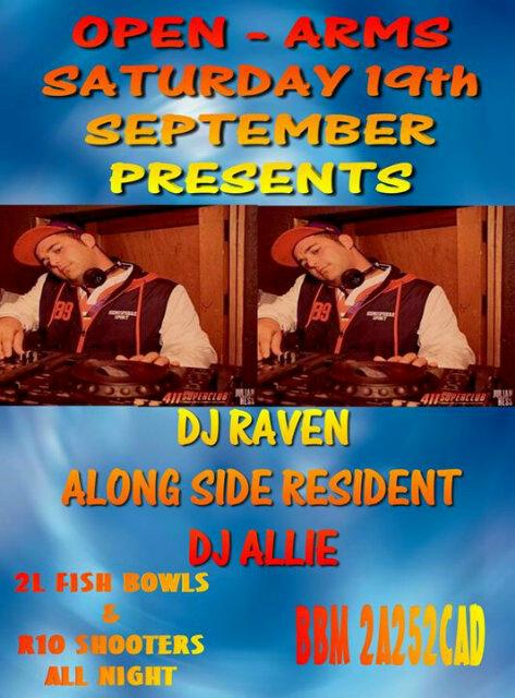 Djraven6's tweet photo. Come Check It Out @OpenArmsGoodwood This Saturday @CapeGrind @Gentle_Events http://t.co/6BqJM6ldSk