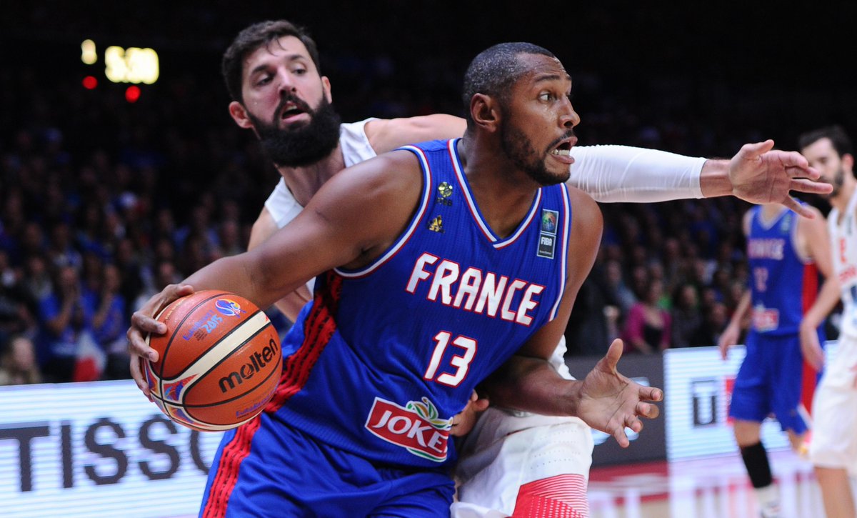 NBA's tweet photo. We're headed to OT in the @FIBA #EuroBasket2015 Semis between FRANCE &amp; SPAIN on @NBATV! http://t.co/b5FJ48SuWv