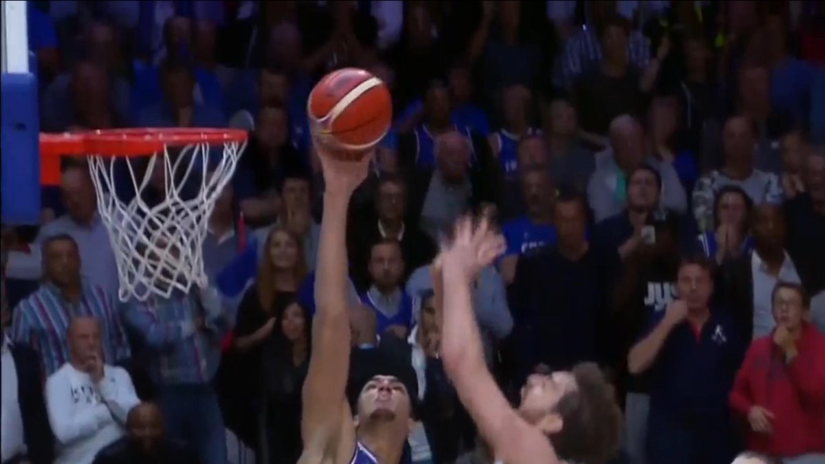 utahjazz's tweet photo. BIG BLOCK by @rudygobert27 on Pau Gasol to force OT at #EuroBasket2015! ✋#Goberted http://t.co/SSDkV9sQ3H