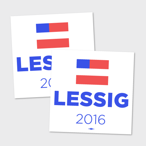 EqualCitizensUS's tweet image. Show you @Lessig pride with some #TeamLessig merchandise! store.lessig2016.us