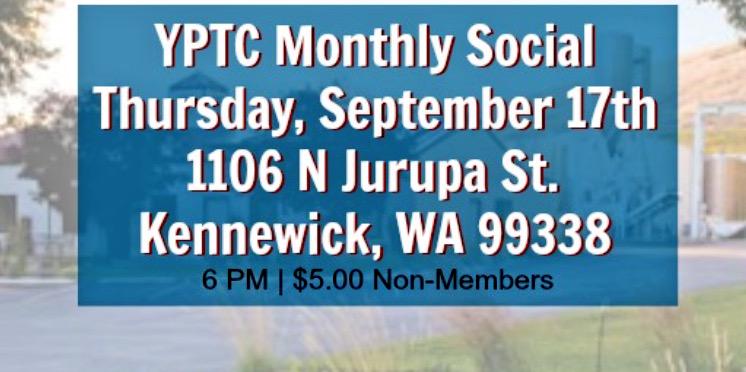 Today's monthly social is TODAY at 6:00PM. Can't wait to see you there #yptc #TriCitiesWA