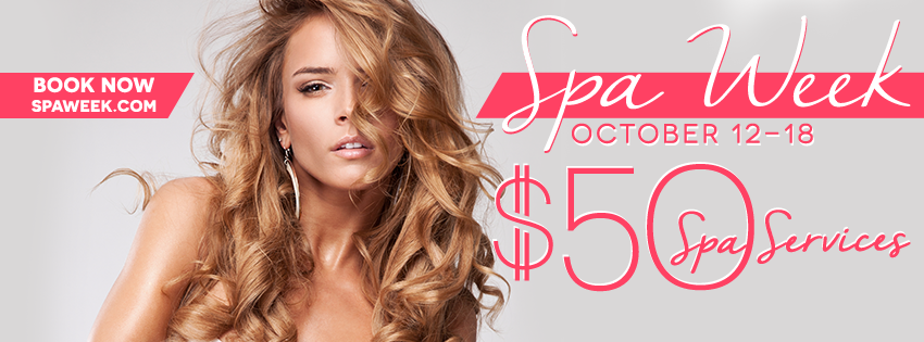 SPAWEEK's tweet image. Spa Week is back from October 12-18! Book your $50 spa treatments now at spaweek.com #TreatYourself