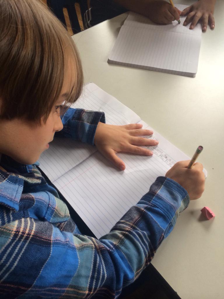 MeganPalumbo's tweet photo. Writers completing their first entry in notebooks :) http://t.co/yQpWKa8FNX
