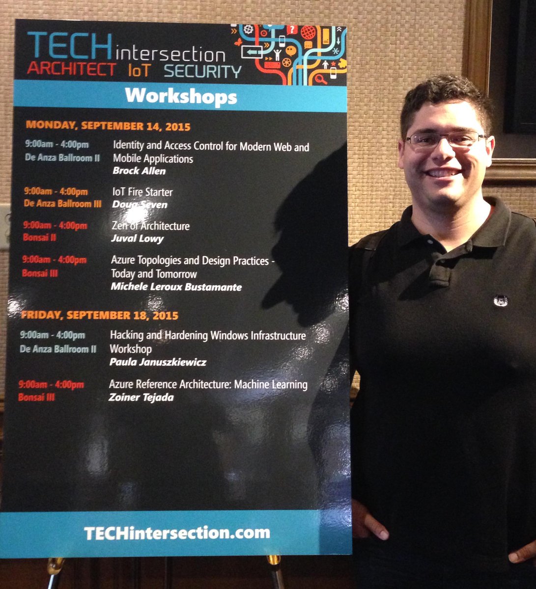 Techintx's tweet image. Last Day of #TECHintersection is tomorrow. Don't miss out on Azure Machine Learning with Zoiner Tejada @ZoinerTejada