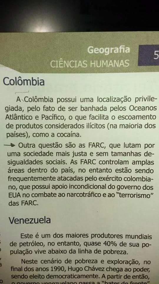 fcastillocadena's tweet photo. Ante esta clase de información que se divulga en los textos educativos brasileros ¿qué hace el Gobierno Nacional? http://t.co/dM91yiYnkI