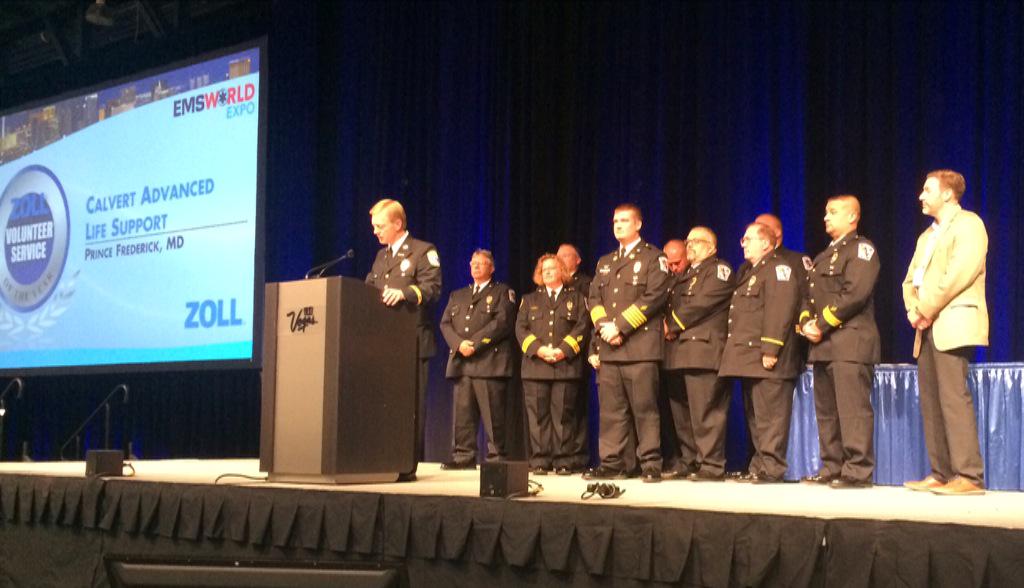 calvertals's tweet photo. CALS members accepting the Zoll sponsored NAEMT Volunteer Service of the Year Award. http://t.co/HFIaXcPdHd