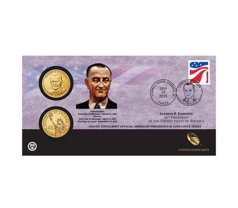 The #LBJ $1 #Coin Cover is now available from the <a href="/usmint/">United States Mint</a>!  #USMint catalog.usmint.gov/lyndon-b.-john…
