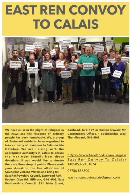 liz6153's tweet photo. Collection for East ren convoy to Calais on Saturday 19th. http://t.co/ugX5Q4i03z