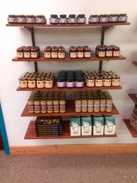OregonOrchard's tweet photo. Check out some new local products. We now have jams, flavored honey, mustards, hazelnut scone mix &amp; shortbread cookie http://t.co/FUzguPaMJg