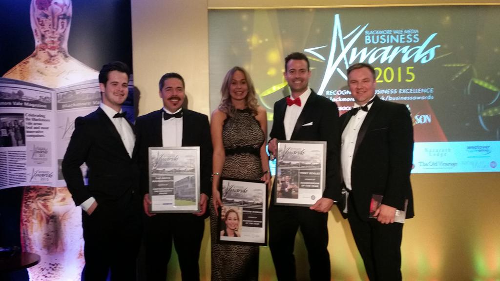 Proud to announce 3 of our clients won @ tonight's #BMVBizAwards-@TheGroveB @SThomasSalon @BealesGourmet1 #veryproud