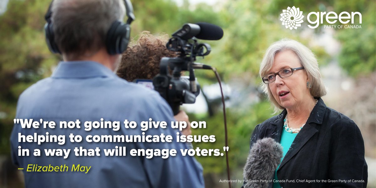 CanadianGreens's tweet image. Just minutes away from the #GlobeDebate. @ElizabethMay is making the #Greens heard, regardless of the #GlibandMale