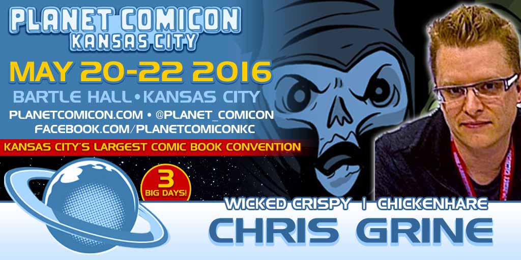 PlanetComicon's tweet photo. ICYMI: Exclusive #Planet2016 interview with Wicked Crispy and Chickenhare creator @chrisgrine. http://t.co/Dkng9jDEtD http://t.co/wKqEBKNWsH