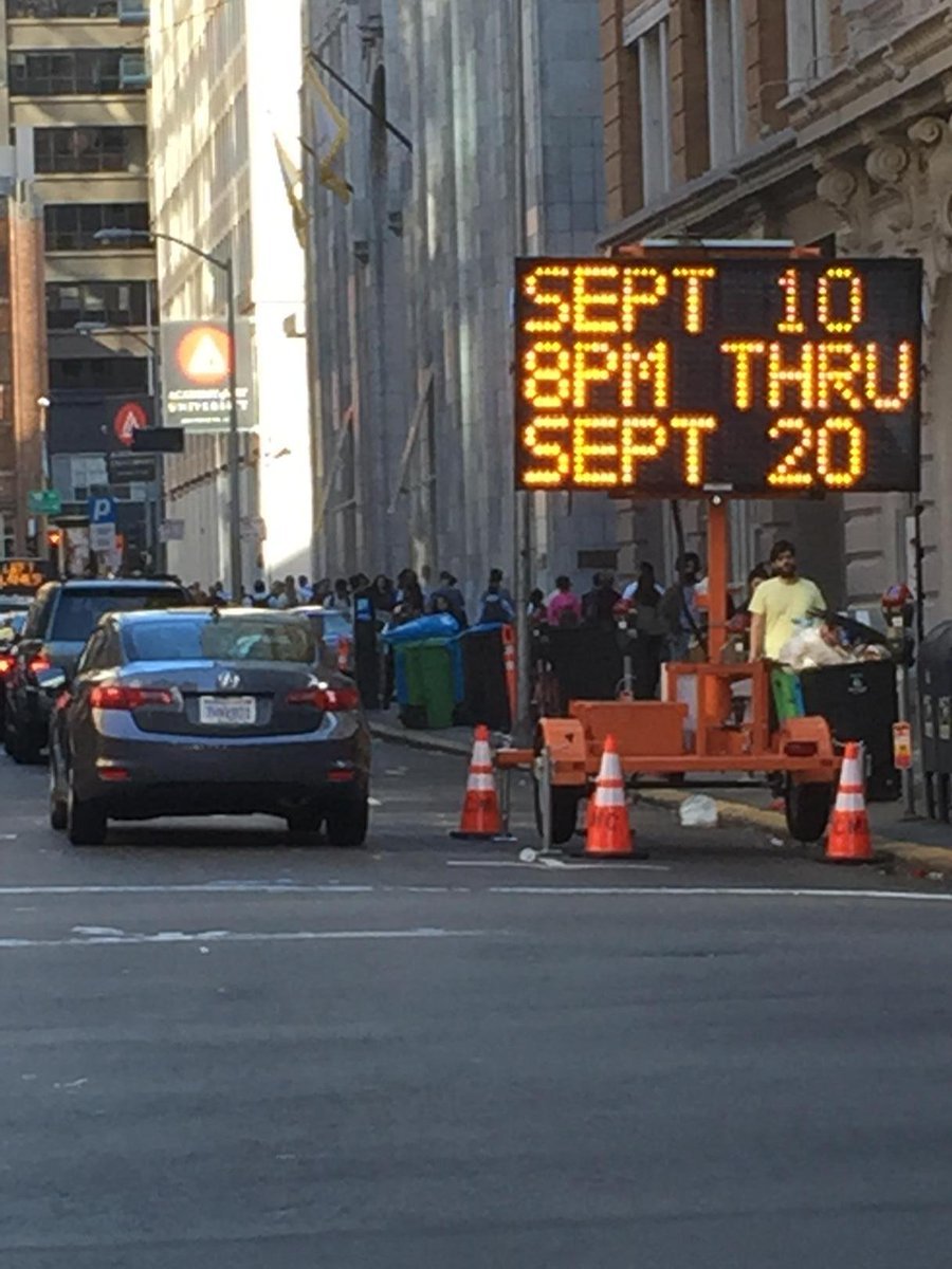 bleuc's tweet image. 10 days of traffic gridlock and hell for the rest of us #dreamforce