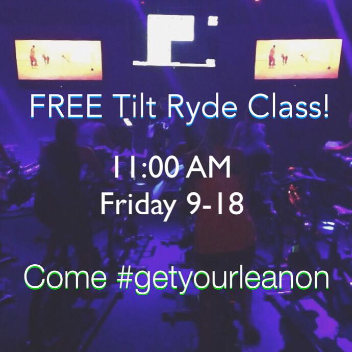 TiltCycling's tweet photo. #getyourleanon tomorrow at 11:00 am! FREE CLASS, open to all! Bring all your friends!! http://t.co/p4HTI5g82w