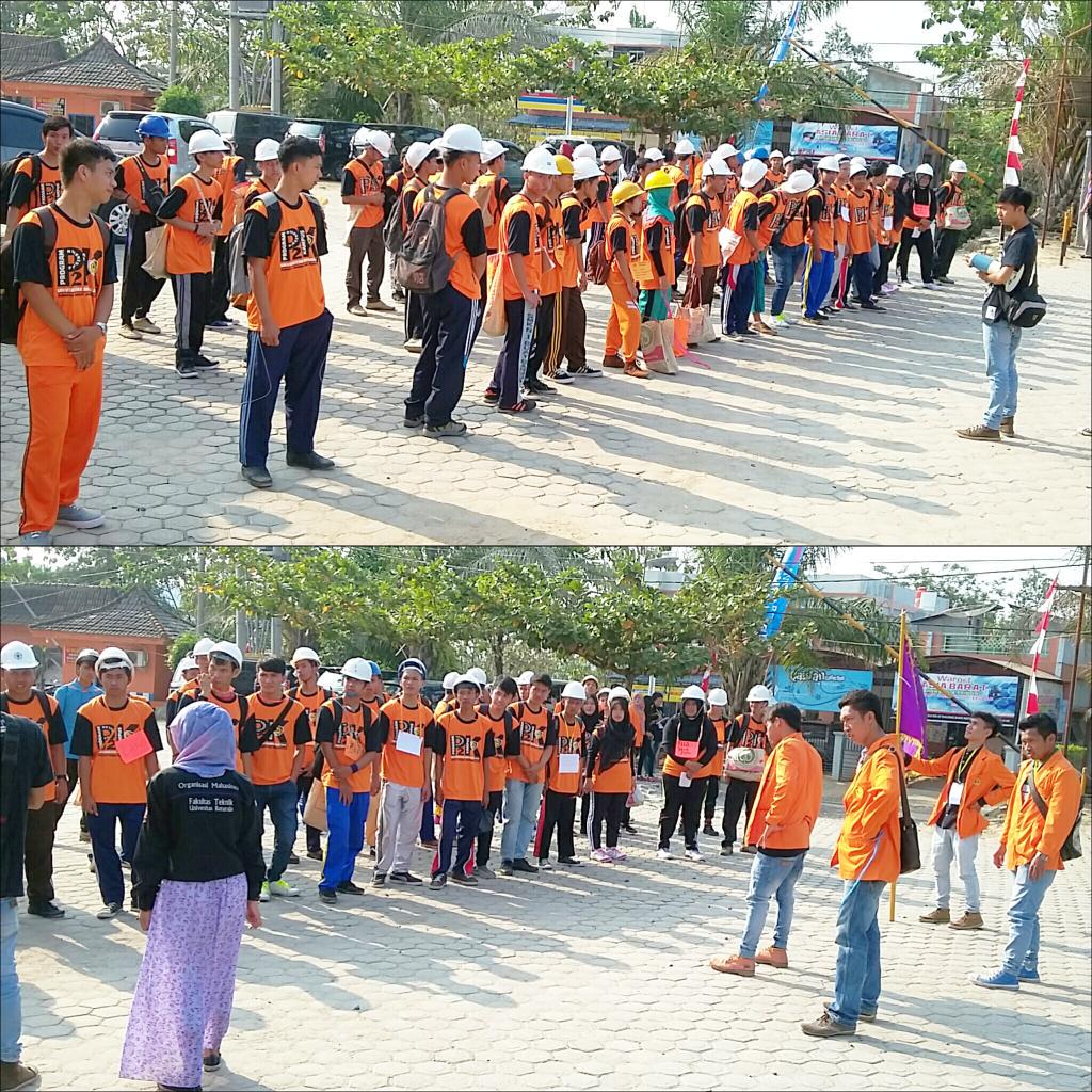 Inilah maba fakultas teknik saat diberikan pengarahan dilapangan setelah olahraga bersama