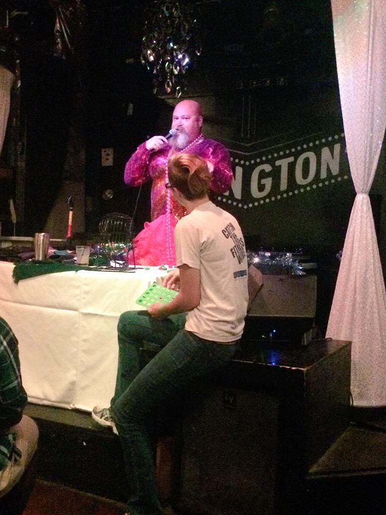 Our first Bingo winner of the night! Come hang out with Qmitch at the buff!!