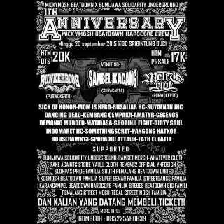 Anniv 1th mickymosh beatdown 20/09/15 w/ <a href="/bunkerboob/">BUNKERBOOB</a> x <a href="/ShorinjiFightHC/">SHORINJI FIGHT</a> x <a href="/rusaliarHC/">Rusaliar Hardcore</a> x <a href="/MoMomishero/">MOM IS HERO</a>