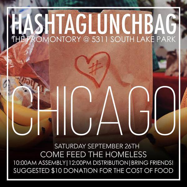MsCiaraEvans's tweet photo. Join the #HashtagLunchbagChicago family 9/26 at the @PromontoryChi! @HTLBChicago #HungerIsStupid #endhunger #gomissUS http://t.co/BJgomSCNjJ